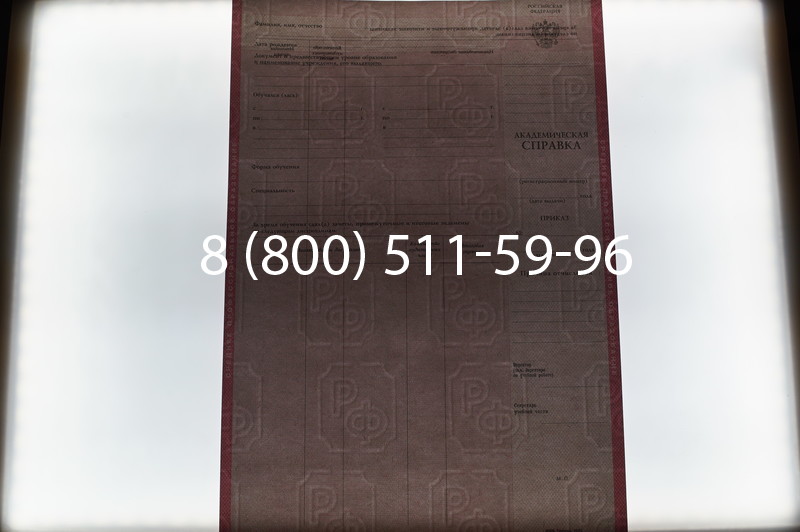 Купить Академическая справка образца 1996-2009 год для колледжа в Новосибирске