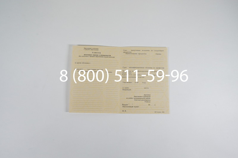 Заказать Аттестат 8 классов СССР в Новосибирске