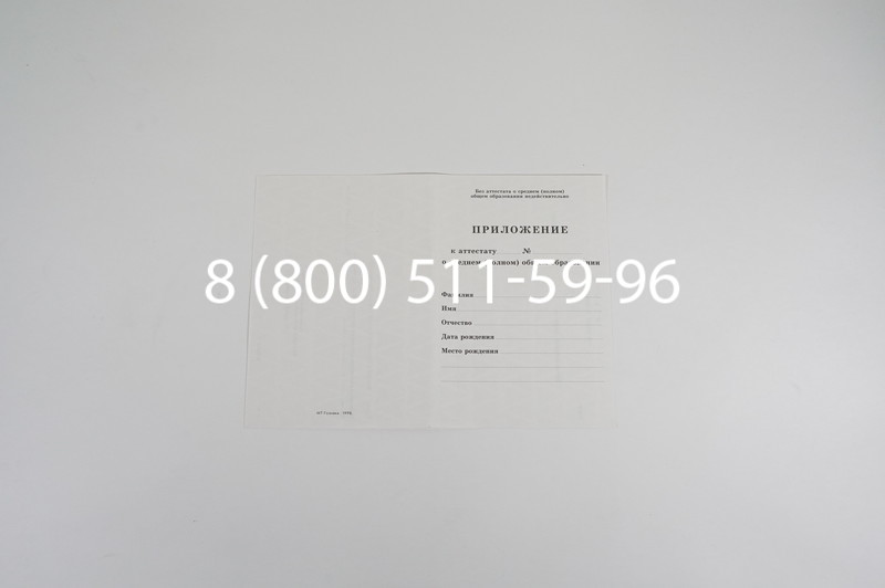 Аттестат за 11 класс 1994-2006 годов в Новосибирске