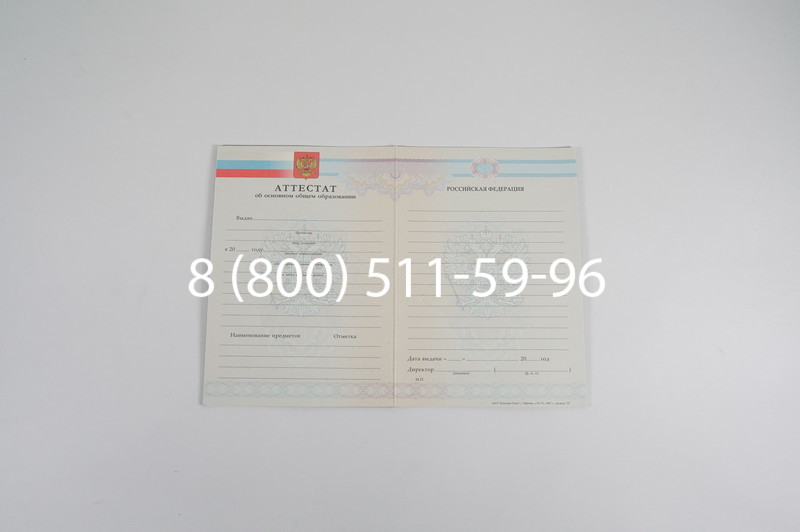 Купить Аттестат за 9 класс 2007-2010 годов в Новосибирске