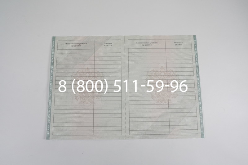 Аттестат за 9 класс 2011-2013 годов в Новосибирске