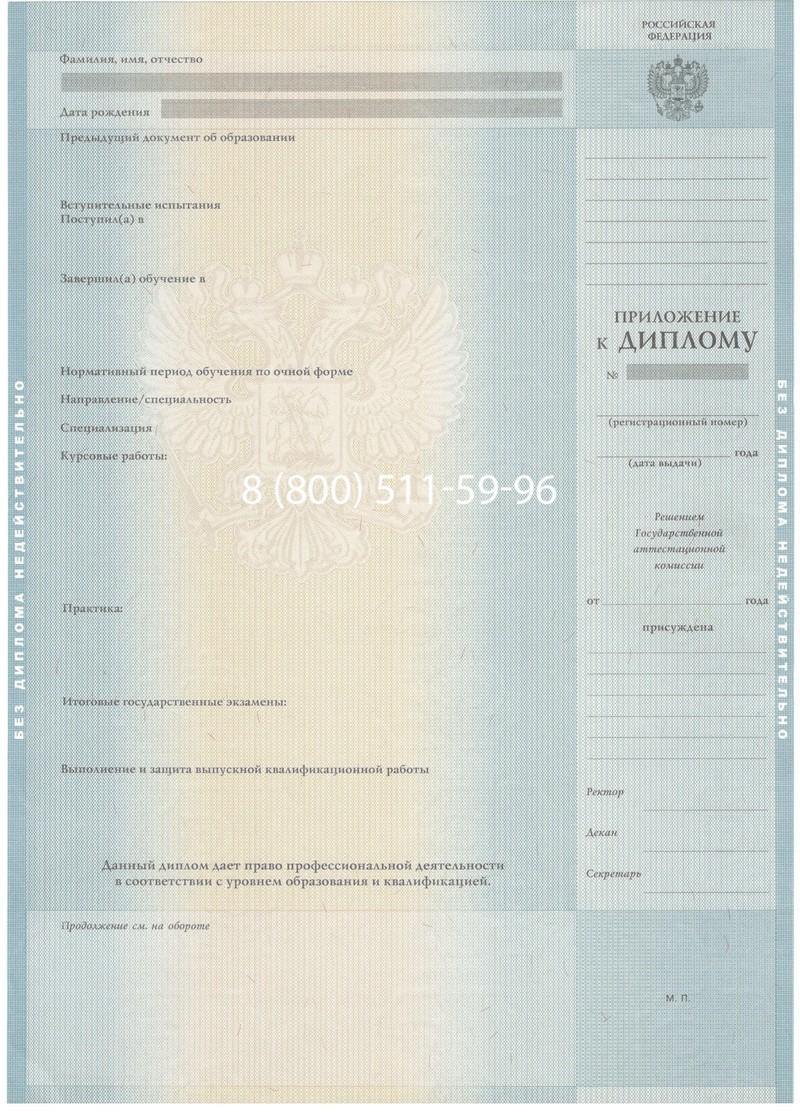 Заказать Диплом бакалавра 2012-2013 годов в Новосибирске