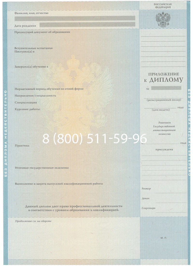 Заказать Диплом бакалавра 2010-2011 годов в Новосибирске