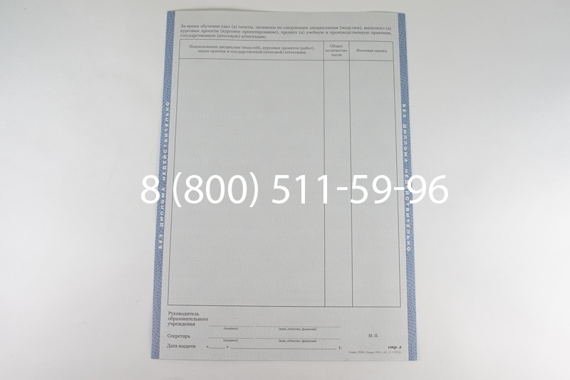 Диплом колледжа 2011-2013 годов в Новосибирске