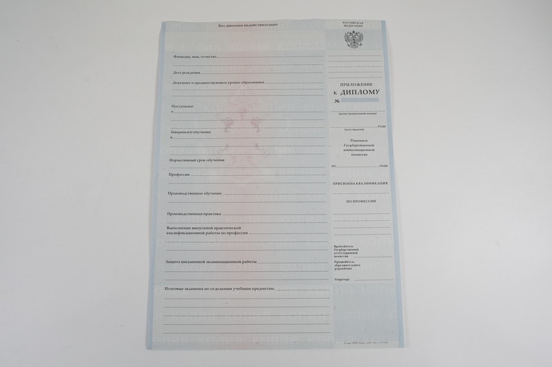 Диплом о начальном образовании  2007-2009 годов в Новосибирске