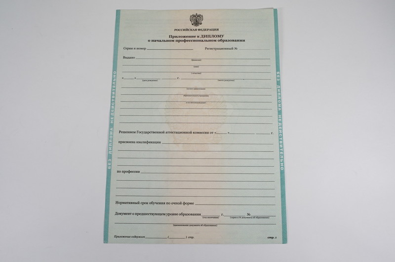 Диплом о начальном образовании  2010-2026 годов в Новосибирске