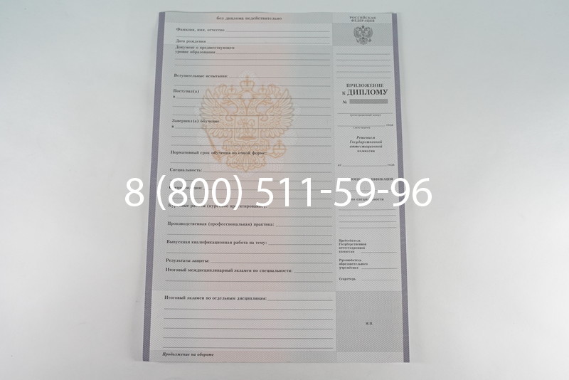 Диплом о среднем образовании 2007-2010 годов в Новосибирске