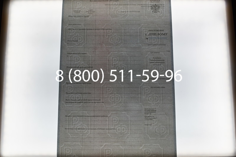 Заказать Диплом ПТУ 2007-2010 годов в Новосибирске