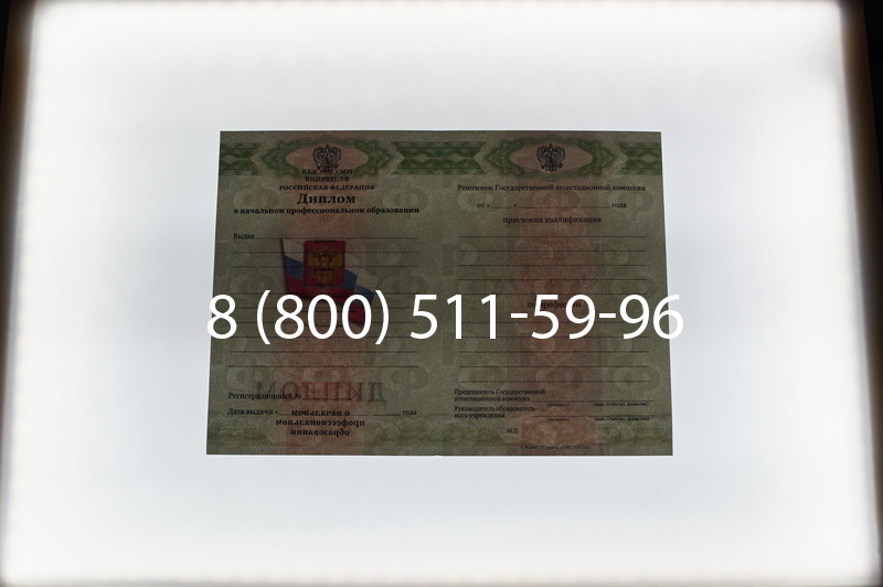 Заказать Диплом ПТУ 2014-2026 года в Новосибирске