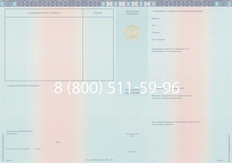 Заказать Диплом специалиста 2014-2026 года в Новосибирске