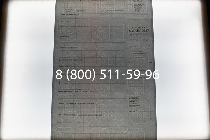 Заказать Диплом училища 2007-2009 годов в Новосибирске