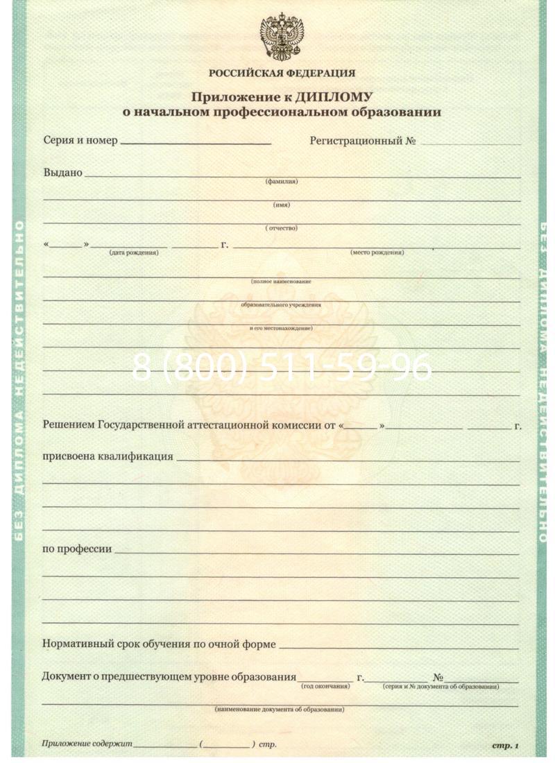 Заказать Диплом училища 2010 год в Новосибирске